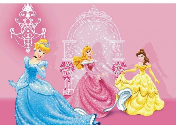 Disney hercegnős faltapéta (160 x 115 cm)